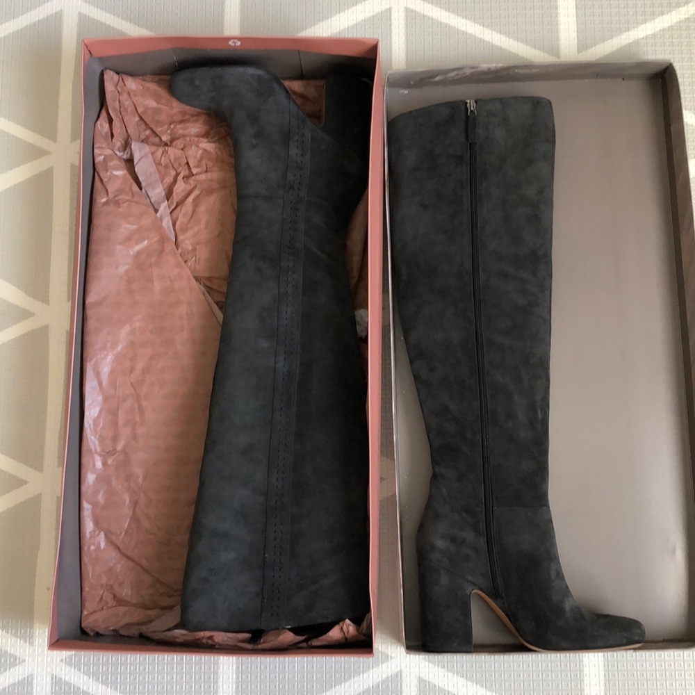Franco Sarto Grey, Over-the-knee Suede Boots